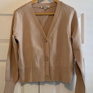 Limited Collection- Taupe Button-Up Cardigan